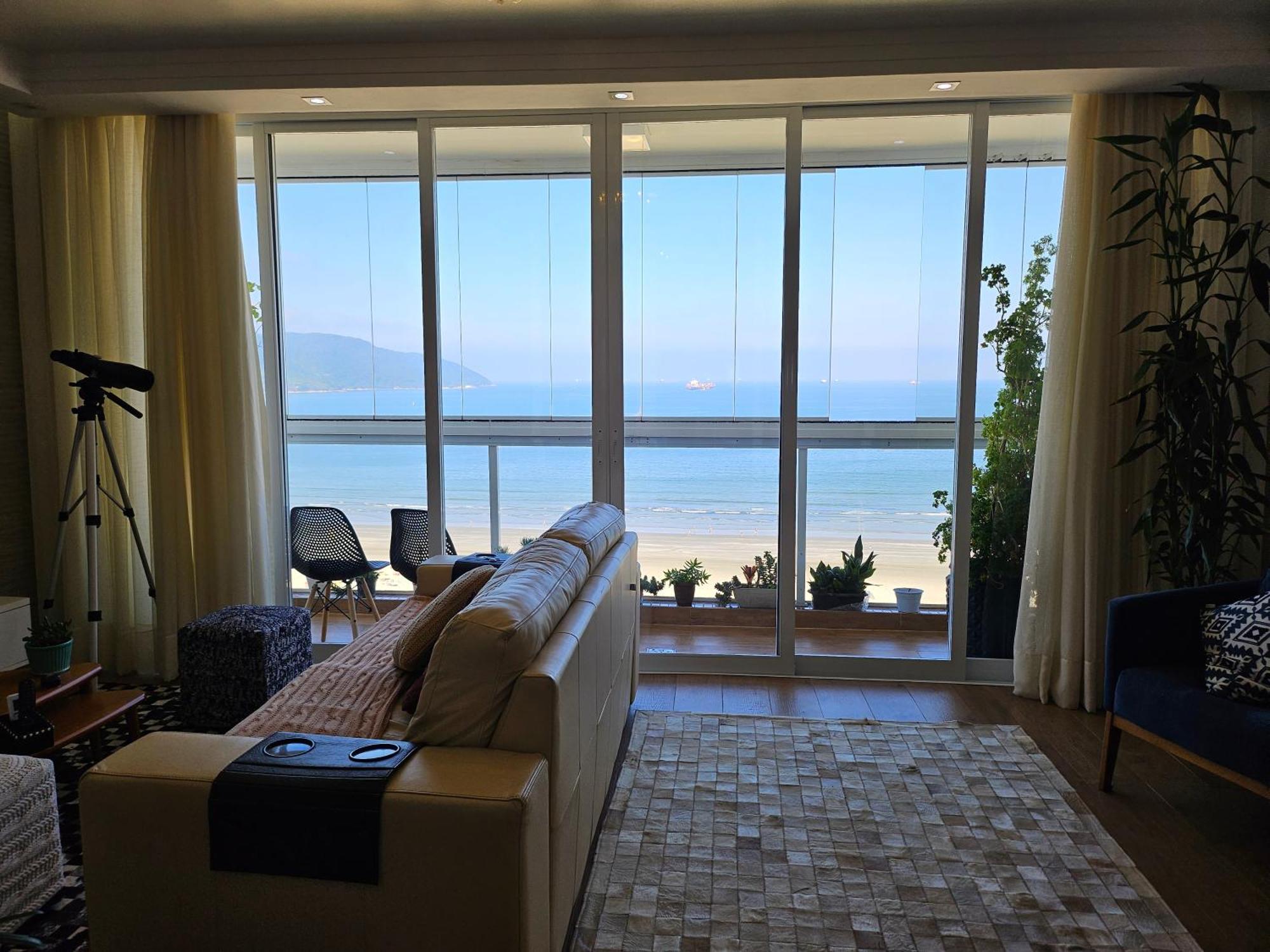 Apartamentos Na Praia Do Gonzaga Frente Mar Com Estacionamento Santos  Camera foto